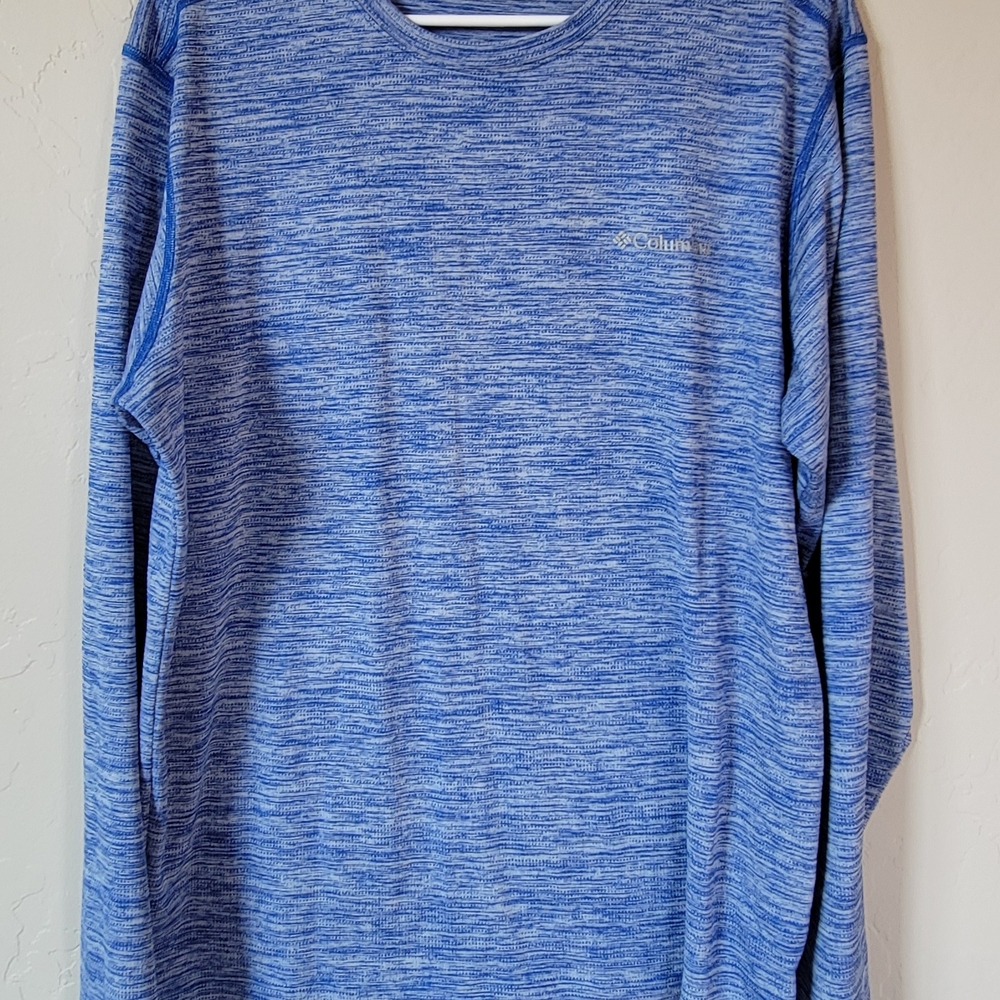 Columbia Men's Heathered Blue Long Sleeve Tee